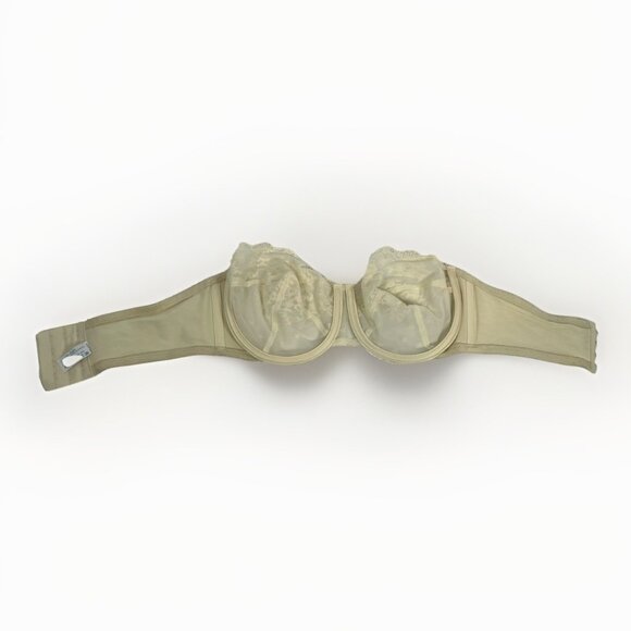 Vanity Fair Vintage Strapless Bra 34D Nude Lace Style 74-100 Made in USA - Picture 5 of 5